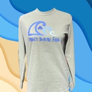 A long sleeve t-shirt with the ocean wave on it.